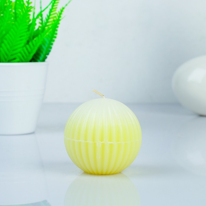 Свеча восковая "Шар", аромат жасмин