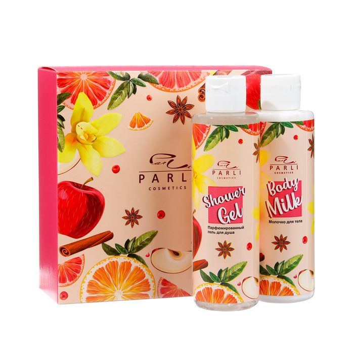 

Косметический набор серии «Parli Cosmetics» aroma beauty: молочко для тела + гель для душа