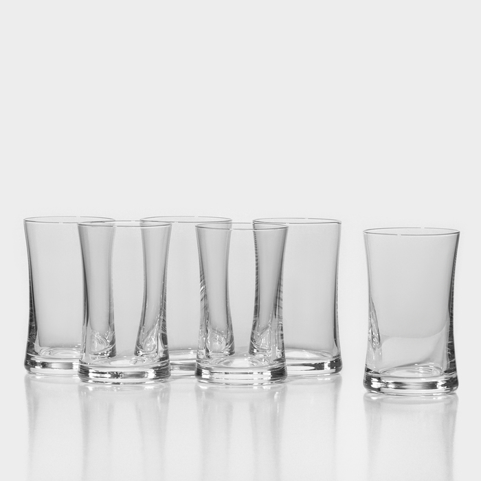 Набор стеклянных стаканов для сока BUTEO, 150 мл, 6 шт набор стаканов для сока фламинго стеклянный 250 мл 6 шт