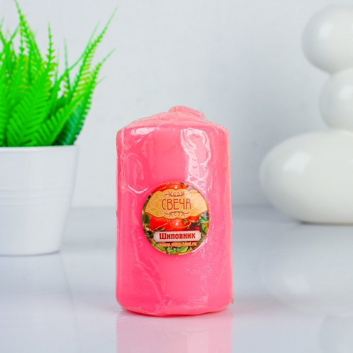 Свеча восковая "Конус", аромат шиповник