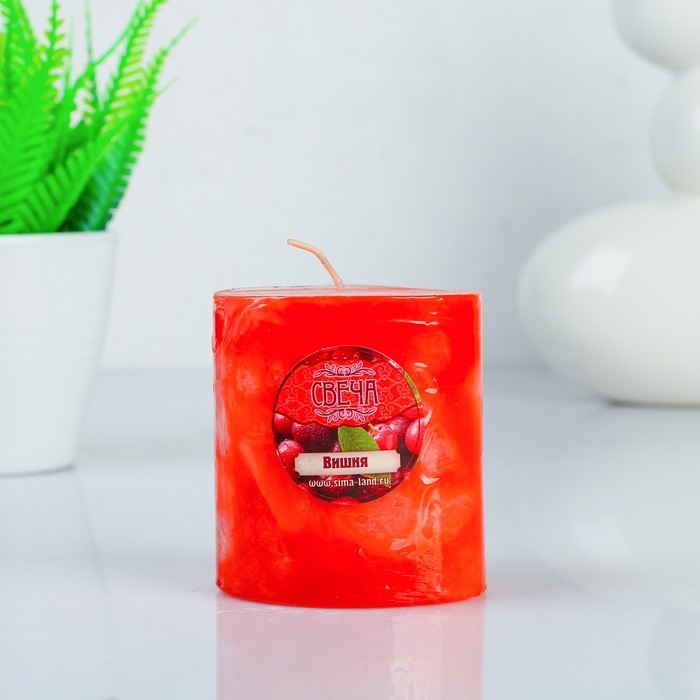 Свеча восковая "Слияние", аромат вишня