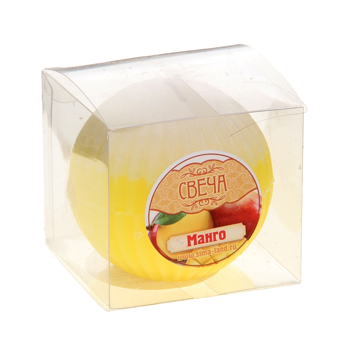 Свеча восковая "Шар", аромат манго