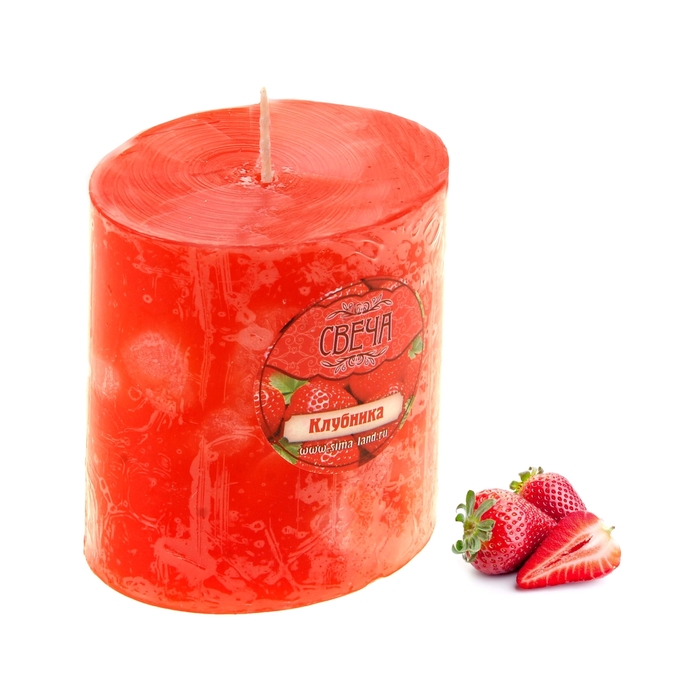 Свеча восковая "Слияние", аромат клубника