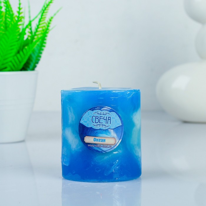 Свеча восковая "Слияние", аромат океан