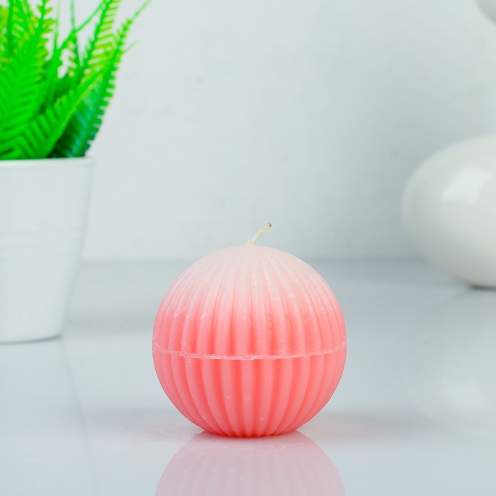 Свеча восковая "Шар", аромат шиповник