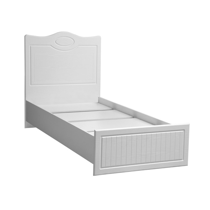 Кровать одинарная с настилом «Монако», 900×2000 мм, цвет белый кровать одинарная с настилом 21 55 900 × 2000 мм цвет дуб сонома