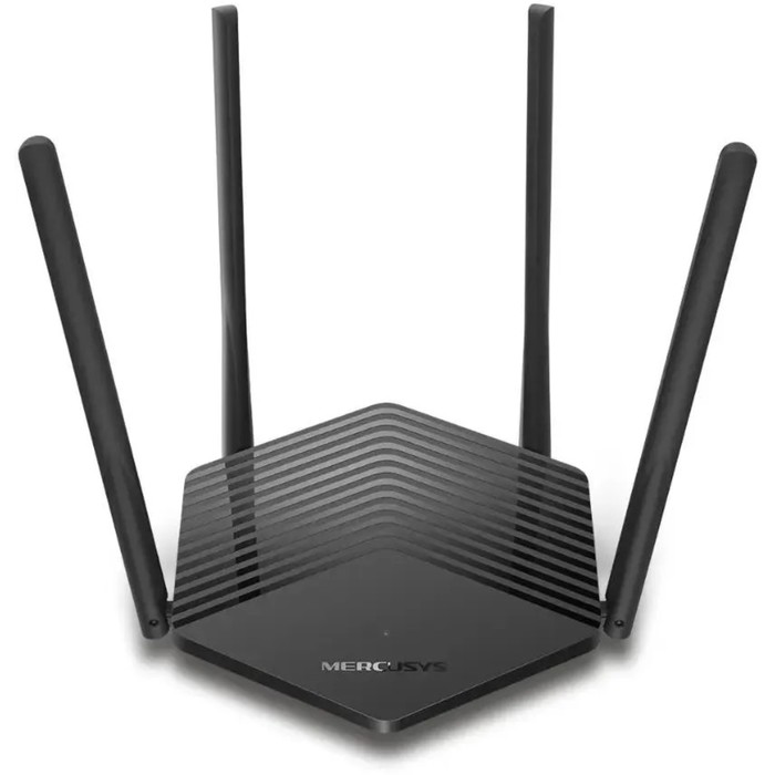 Wi-Fi роутер Mercusys MR60X, 1501 Мбит/с, 2 порта 1000 Мбит/с, чёрный wi fi роутер mercusys mr50g 1900 мбит с 2 порта 1000 мбит с чёрный