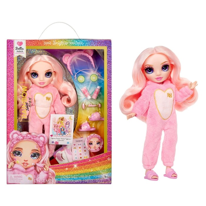 Кукла «Белла Паркер», Junior PJ Party, с аксессуарами, розовая rainbow high кукла белла паркер junior pj party с аксессуарами розовая
