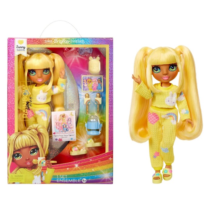 Кукла «Санни Мэдисон», Junior PJ Party, с аксессуарами, желтая кукла rainbow high classic санни мэдисон с аксессуарами