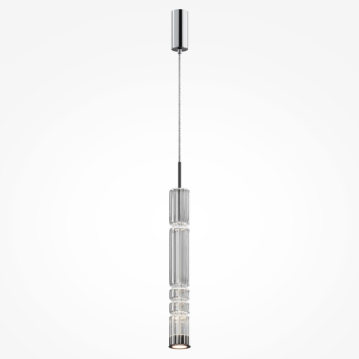 Светильник подвесной Maytoni MOD272PL-L12CH3K, LED, 12Вт, 8х8х384 см, 1600Лм, цвет хром
