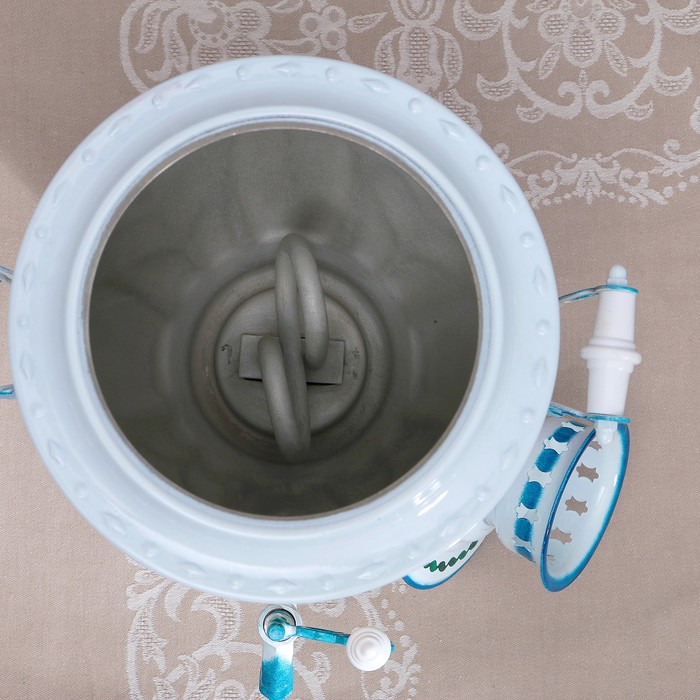 Набор «Букет на белом», жёлудь, 3 предмета, самовар 3 л, заварочный чайник 0,7 л, поднос