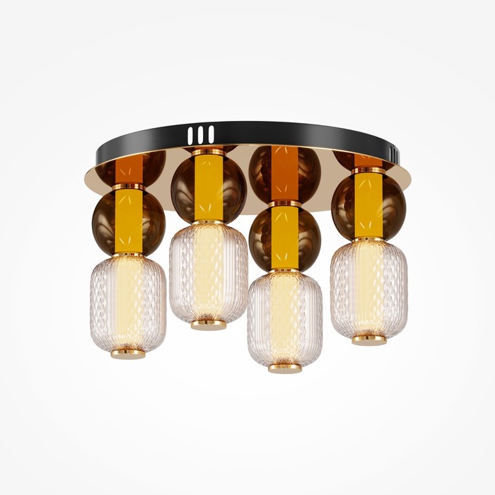 Светильник потолочный Maytoni MOD273CL-L60G3K, LED, 60Вт, 43х43х25,5 см, 7000Лм, цвет золото накладная люстра maytoni mod273cl l60g3k