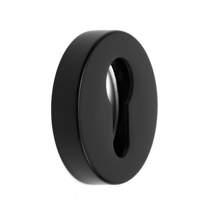 Накладка на цилиндровый механизм CAPPIO, круглая, цвет черный, комплект