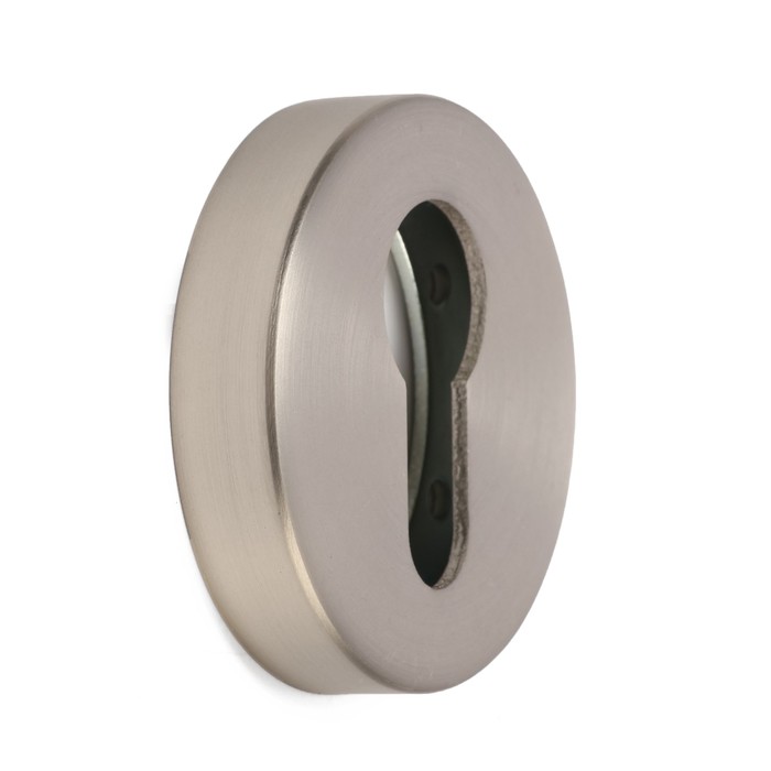 Накладка на цилиндровый механизм CAPPIO, круглая, цвет сатиновый никель, комплект.