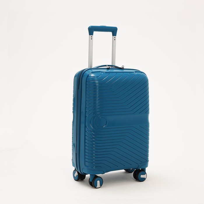 фото Чемодан 20", 36*21*55, отд на молнии, код замок, 4 колеса, синий