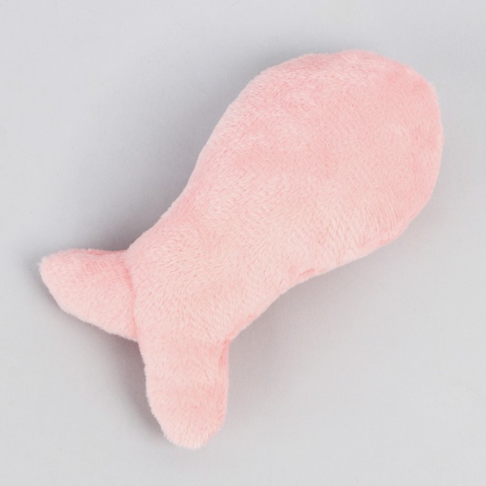 Игрушка для кошки «Рыбка» с кошачьей мятой, розовая