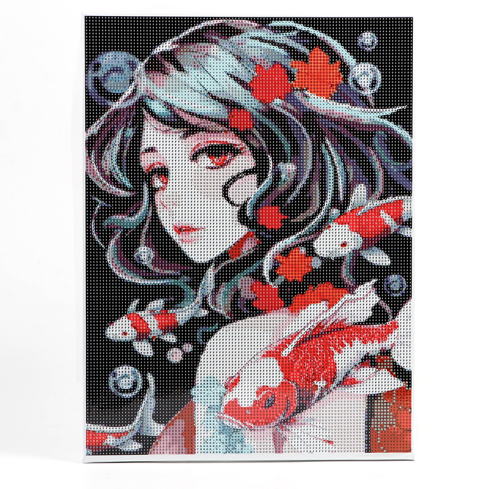 

Алмазная вышивка полное заполнение "Карпы", на раме 30*40 см