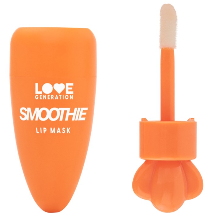 Маска для губ Love Generation Smoothies, увлажняющая, тон 03 прозрачно-оранжевый, 4 мл маска для губ love generation маска для губ увлажняющая с кокосовым маслом и экстрактом алоэ smoothies
