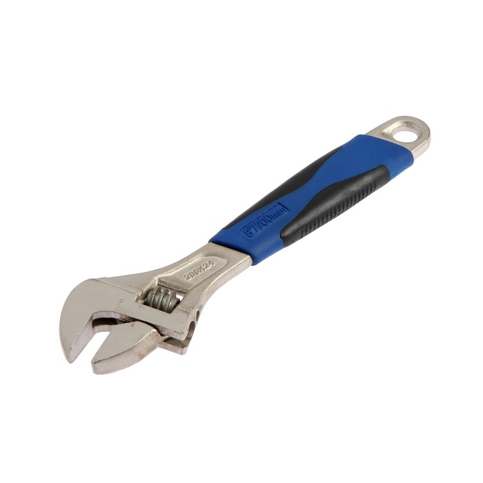 Ключ разводной ТУНДРА, двухкомпонентная рукоятка, 200 мм ключ разводной harden 540560 250 мм двухкомпонентная рукоятка