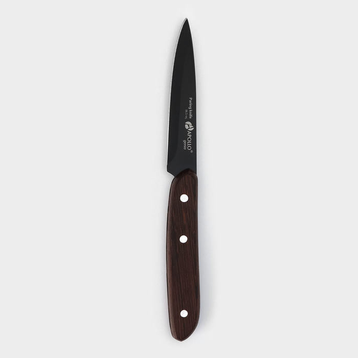Нож кухонный для овощей Genio BlackStar, лезвие 8 см нож для овощей apollo genio thor 8 5 см нерж сталь