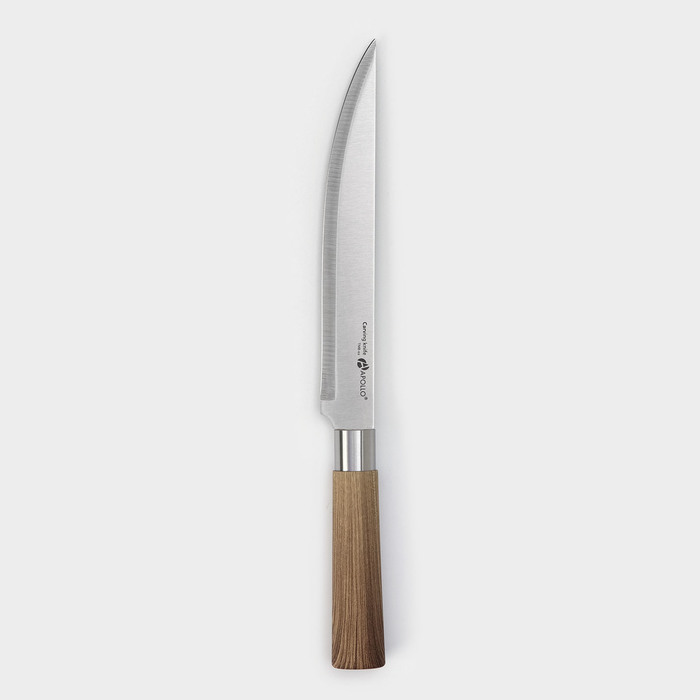 Нож кухонный для мяса APOLLO Timber, лезвие 19,5 см нож apollo timber 20см для мяса нерж сталь пластик