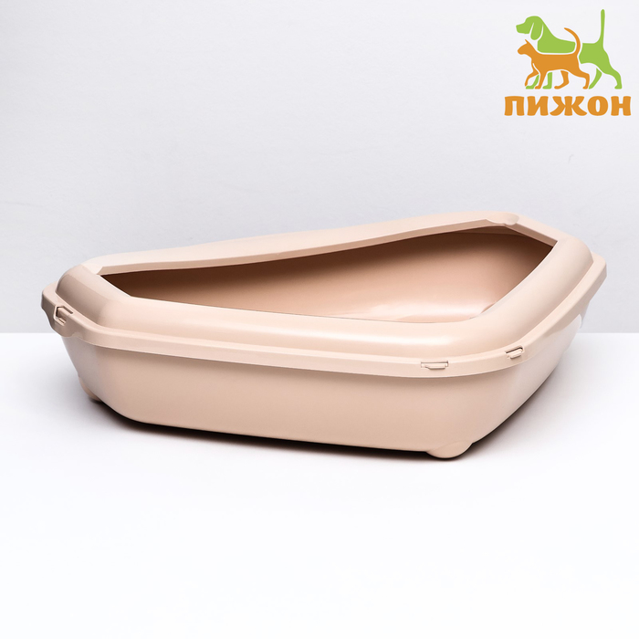 

Туалет угловой с рамкой 55*45*13 см, бежевый