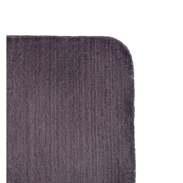 фото Коврик для ванны arya home arabella, размер 120x160 см, цвет тёмно-серый