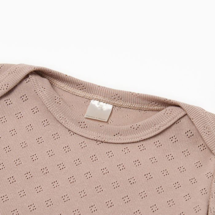 Боди с длинным рукавом, цвет бежевый, рост 56