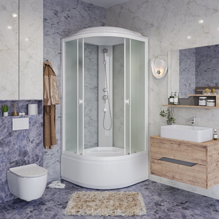 

Душевая кабина Niagara Promo P80/40/MT, 80х80х215 см, поддон 40 см, матовое стекло