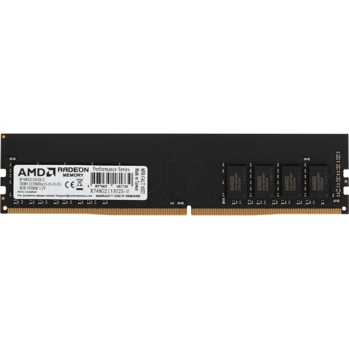 

Модуль памяти DDR4 8Gb 2133MHz R748G2133U2S-U Radeon R7 RTL PC4-17000 CL15 DIMM 288-pin 1.2В