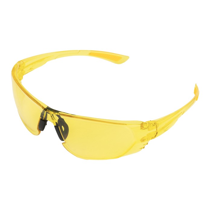 Очки защитные DENZEL 89199, поликарбонатные, открытого типа, желтые очки защитные открытые поликарбонатные желтые очк202 0 13022 россия