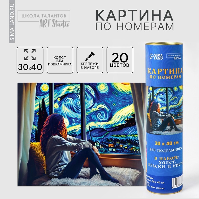 

Картина по номерам в тубусе «С видом на звездную ночь», 30 х 40 см