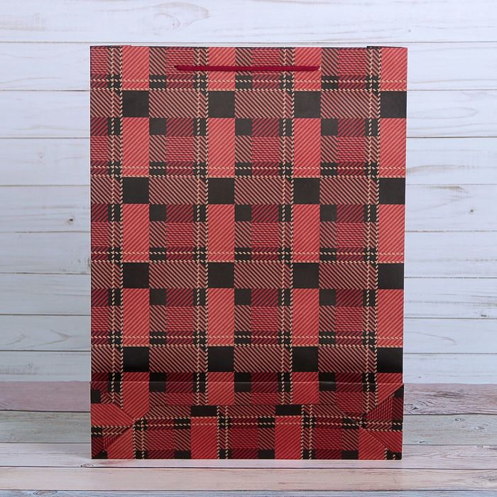 Пакет крафт "Геометрия", 31,5 х 41,5 х 9,5 см