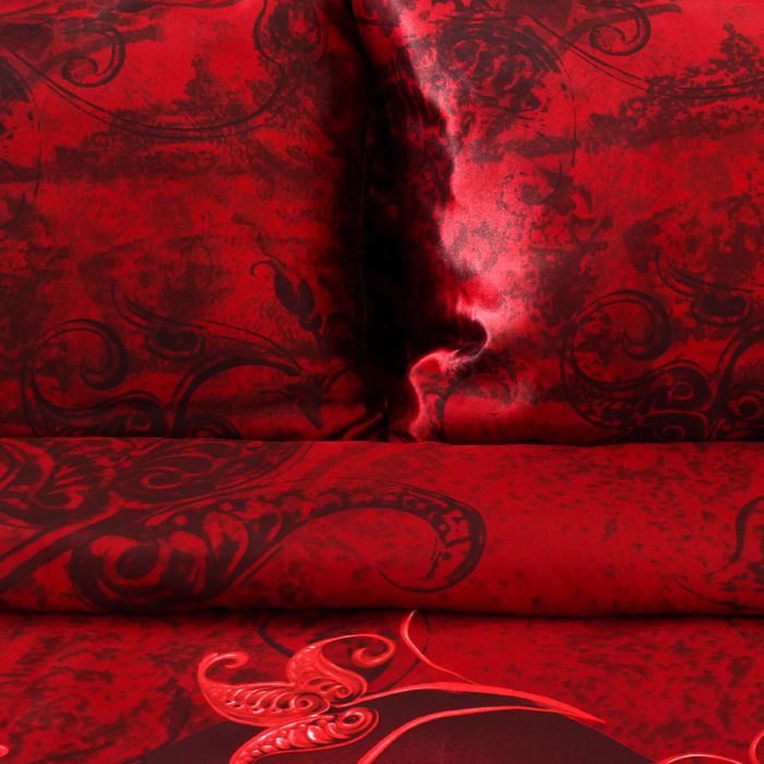 Постельное бельё "Этель шелк 3Д" евро Медальон 200*220 см, 220*240 см, 70*70 см - 2 шт., 50*70 см - 2 шт. 100%п/э