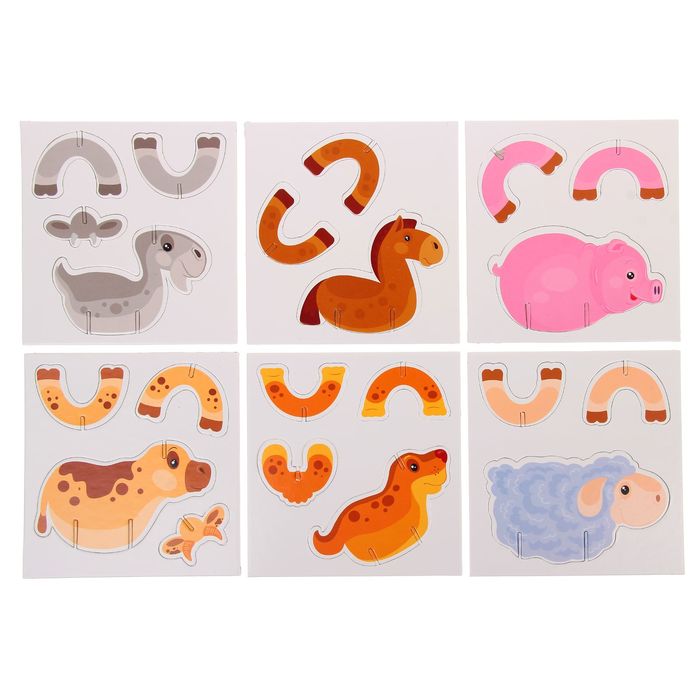 Пазлы 3D "На ферме", 20 элементов