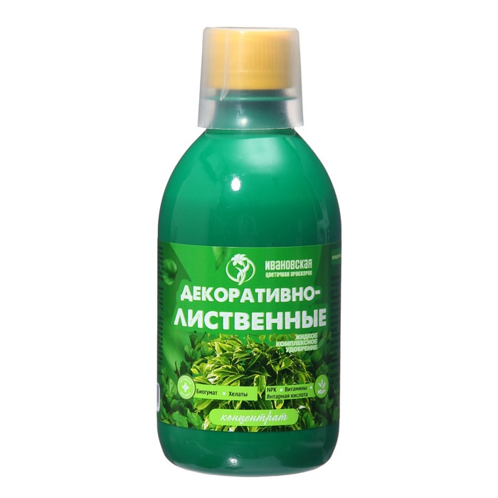 

Удобрение жидкое для Декоративно-лиственных растений, с мерным колпачком 0,35 л