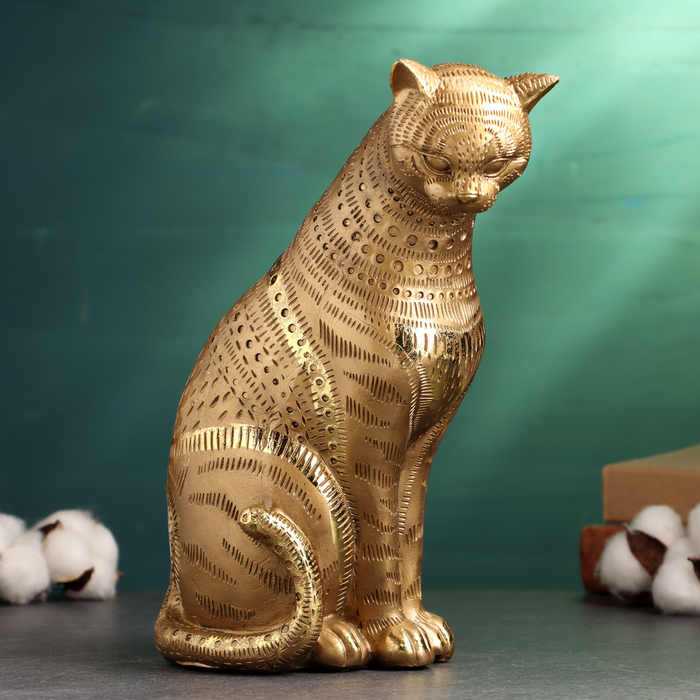 фигура кошка египетская бронза 11х20х7см Фигура Кошка смотрит вниз 25х19х12см, бронза