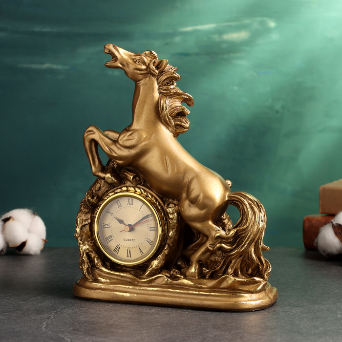 фото Часы "лошадь" 22см, бронза хорошие сувениры