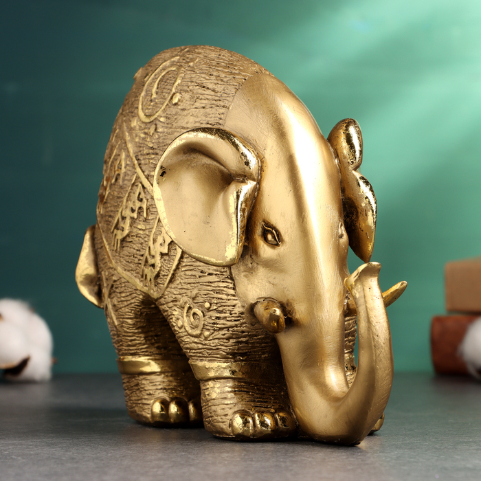 Фигура Слон c символами 18х25х11см, бронза