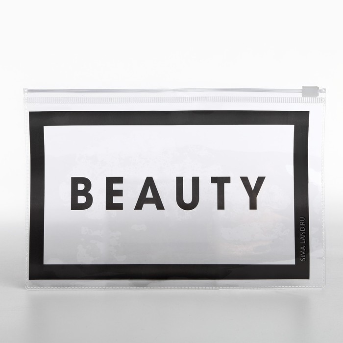 фото Косметичка из прозрачного pvc «beauty» с застёжкой зип-лок