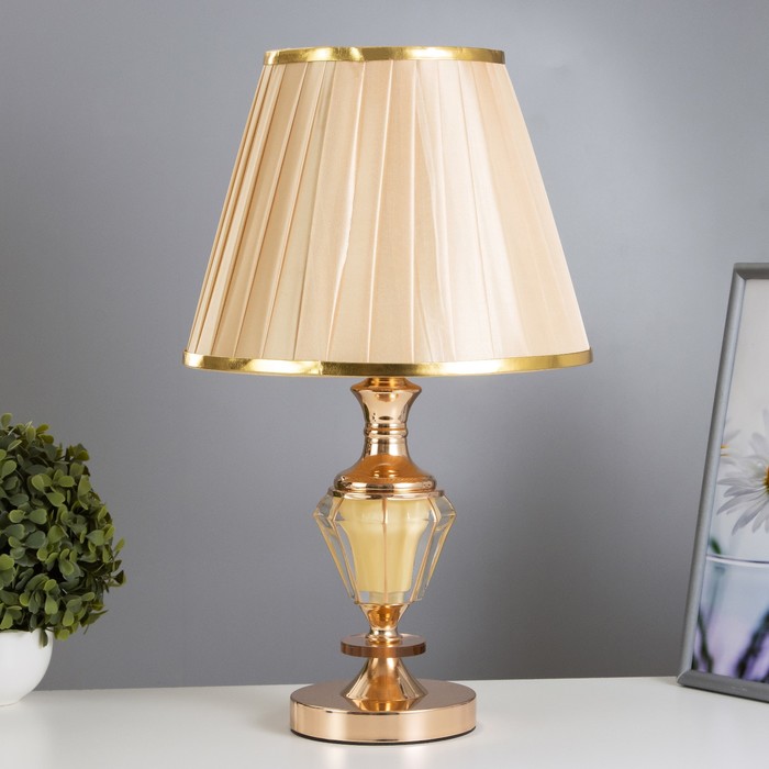 Настольная лампа с подсветкой Кейтлин Е27 40Вт золото 27,5х27,5х47,5 см