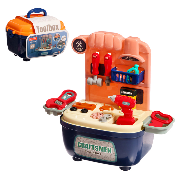 Набор детских инструментов «Ремесленник», в чемодане, 24 элемента набор детских инструментов ремесленник в чемодане 24 элемента