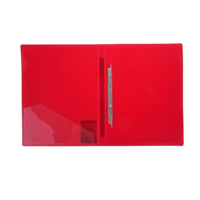 Папка А4 с пружинным скоросшивателем и внутренним карманом Next 600мкм, красная