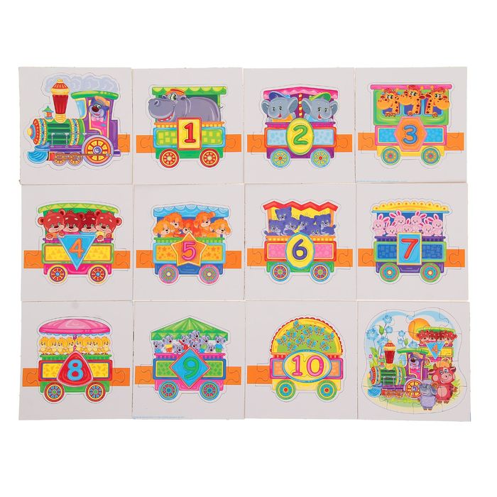 Пазл "Считалочка вагончики", 22 элемента