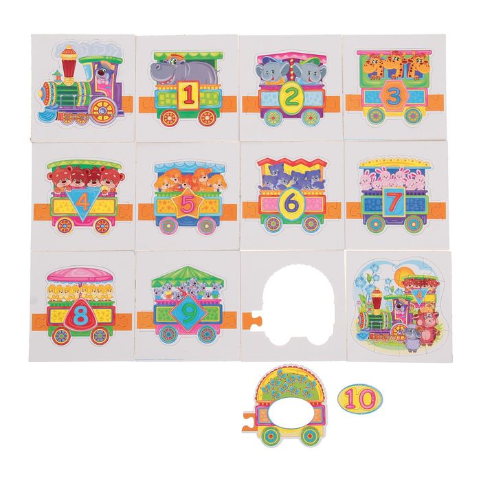 Пазл "Считалочка вагончики", 22 элемента