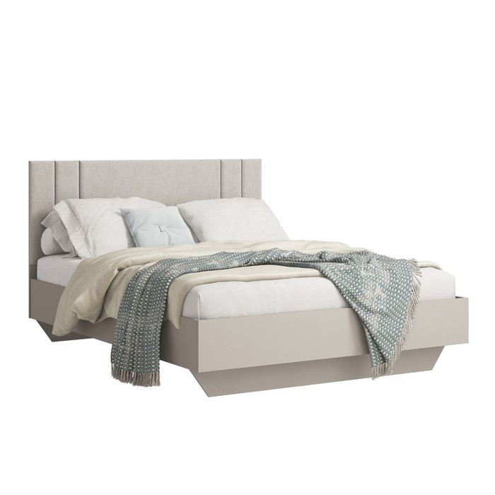Кровать «Авелона», 1600×2000 мм, цвет кашемир серый / велюр терра серый кровать чарли 16м 1600×2000 мм искусственная шерсть цвет кашемир