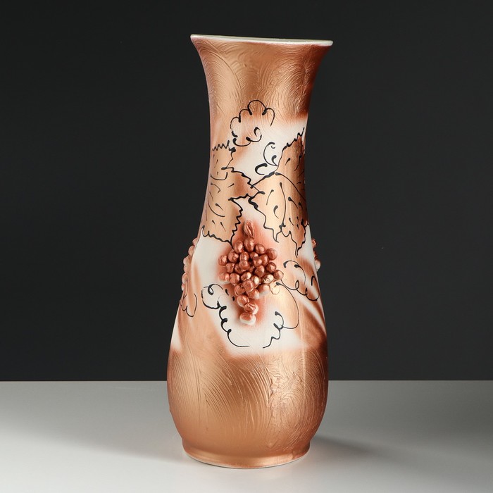 Ваза напольная "Осень" лепка, виноград