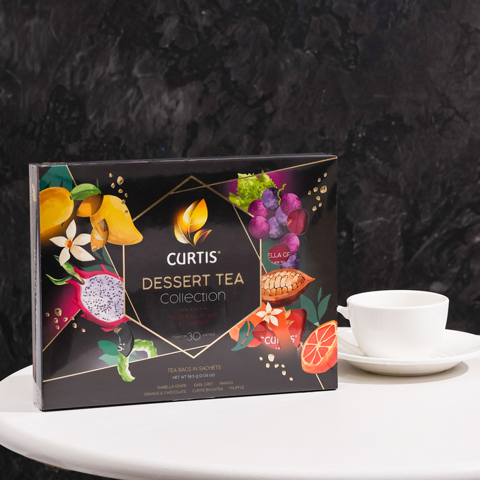 Подарочный набор чая CURTIS Dessert Tea Collection ассорти 6 вкусов пакетированный 30 шт