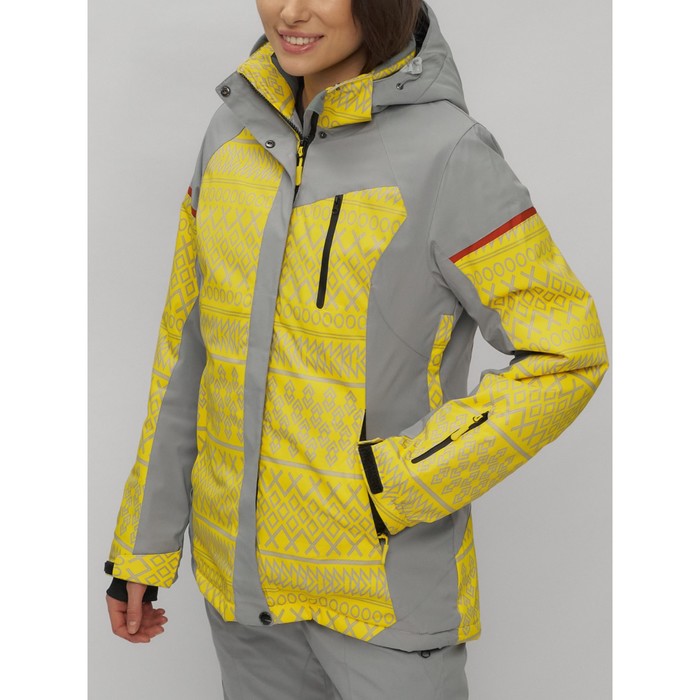 фото Куртка горнолыжная женская зимняя, размер 52, цвет жёлтый mtforce