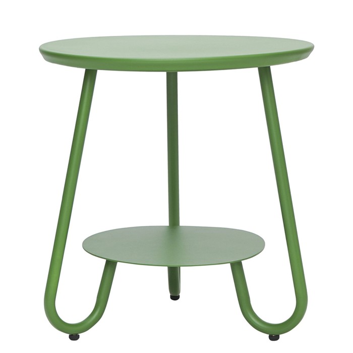 Столик журнальный Stian, 500×500×550 мм, цвет зелёный столик журнальный mayen frosted 500×410×530 мм цвет чёрный